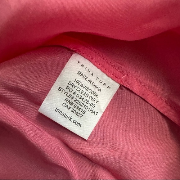 NWT Trina Turk El Rancho Halter Neck Peplum Top in Candy Pink - Size Medium - Picture 6 of 7